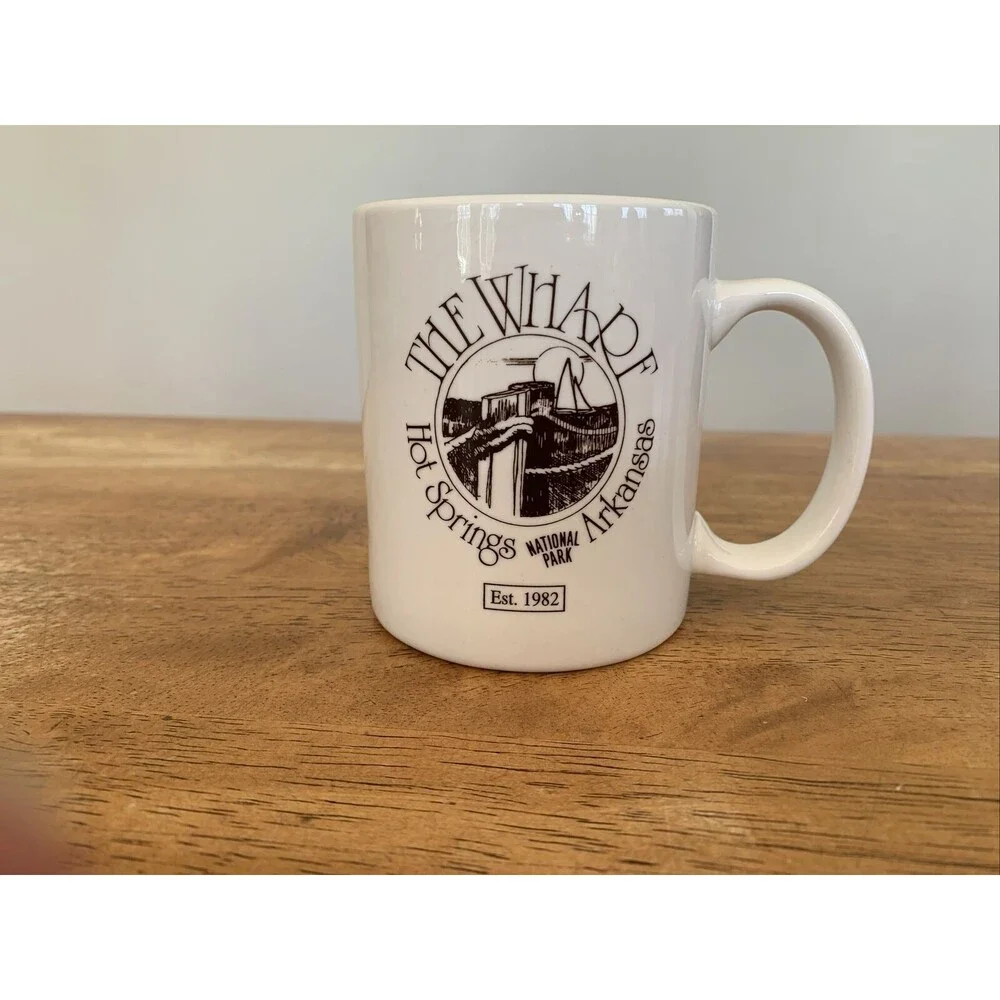 The Wharf Hot Springs National Park Arkansas Coffee Mug Cup Tea ~‎ New! Vintage
